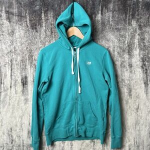 Y2K Fox Racing Teal Blue Full Zip Hoodie XL Fleece Moto Streetwear